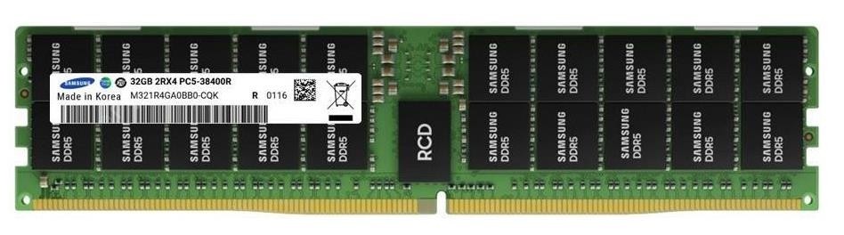Модуль памяти SAMSUNG DDR5 32Гб RDIMM/ECC 4800 МГц 1.1 В M321R4GA0BB0-CQK