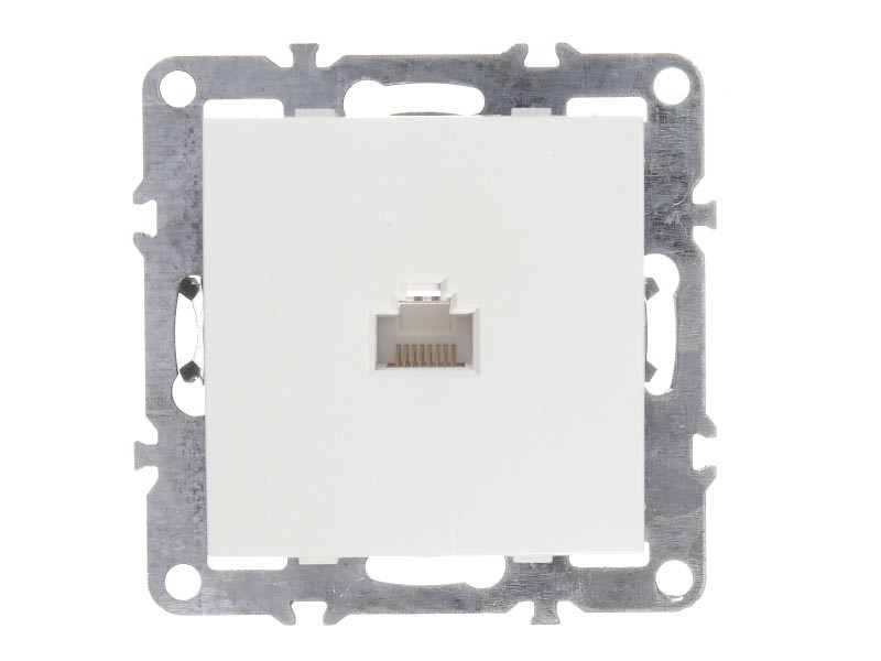 Компьютерная розетка Technolink Electric RJ45 в рамку, cat.5e, неэкранированная, пластик, IP20, цвет белый РАСПРОДАЖА Компьютерная розетка Technolink Electric RJ45 в рамку, cat.5e, неэкранированная, пластик, IP20, цвет белый РАСПРОДАЖА
