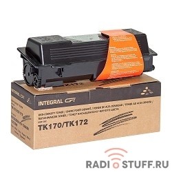 INTEGRAL TK-170/TK-172 Тонер-картридж для принтера Kyocera Mita FS 1320/1320d/1320dn/1370/1370dn, черный, с чипом, 7200 стр. (туба, 260 г.) (12100054C)