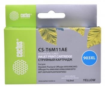 Картридж YELLOW 10ML CS-T6M11AE CACTUS