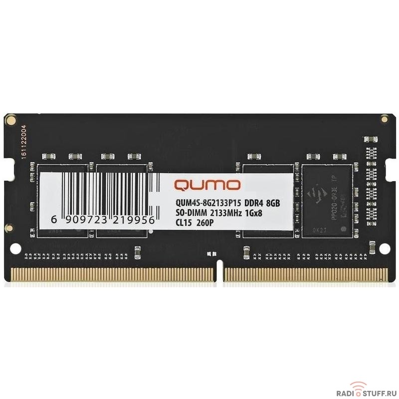 QUMO DDR4 SODIMM 8GB [QUM4S-8G2133C15/QUM4S-8G2133P15] PC4-17000, 2133MHz