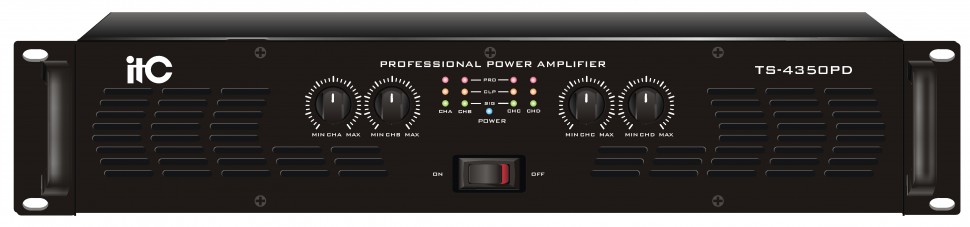 ITC TS-4500PD стерео усилитель  4×350W@8Ω,4×500W@4Ω,